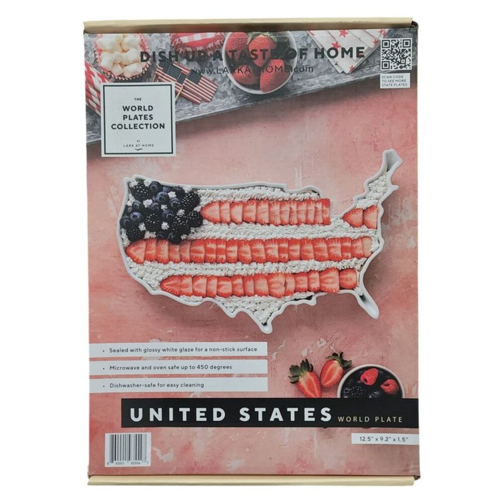 Lark Handmade Porcelain USA Non-Stick, Easy Clean, Microwave Safe Platter